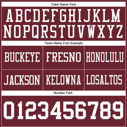 Custom Burgundy White Mesh Authentic Football Jersey