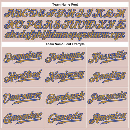 Custom Camo Old Gold-Royal Authentic Salute To Service Baseball Jersey