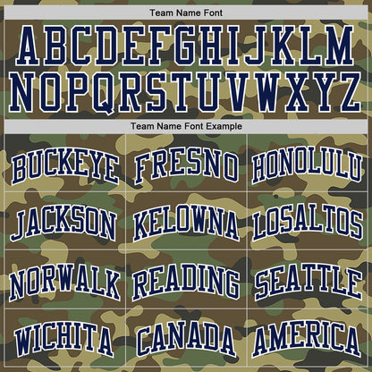 Custom Camo Navy-White Authentic Salute To Service Basketball Jersey