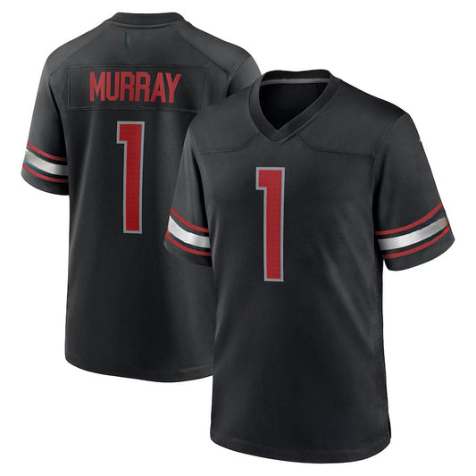 Custom Men's Cardinals Black/White Exact Replica Football Jersey