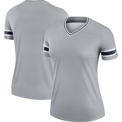 Custom Women's Cowboys Nevy/Gray Exact Replica Football Jersey