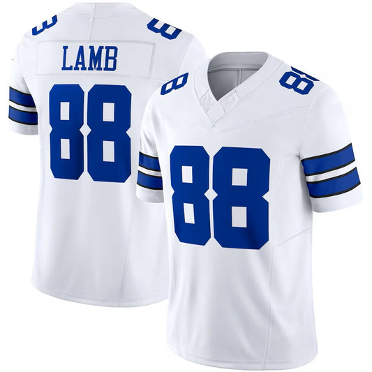 Custom Men's Cowboys White Exact Replica Limited Football Jersey