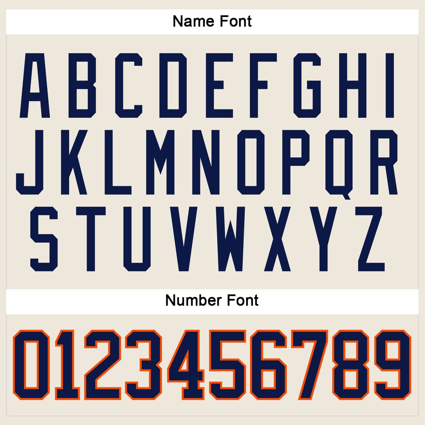 Custom Cream Navy-Orange Hockey Jersey