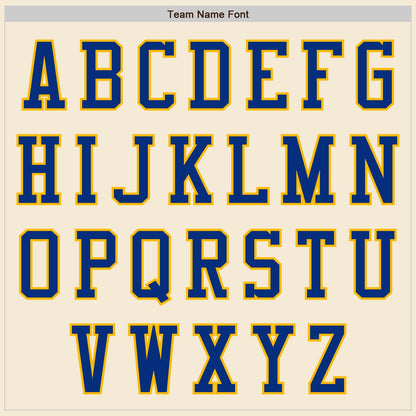 Custom Cream Royal-Gold Authentic Baseball Jersey