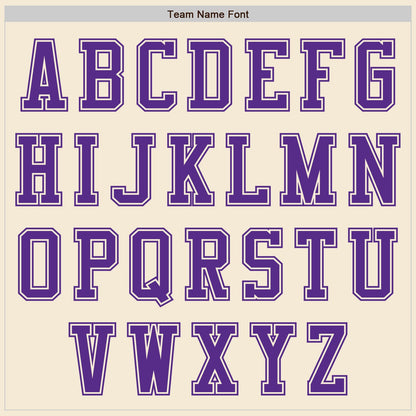 Custom Cream Purple Authentic Baseball Jersey