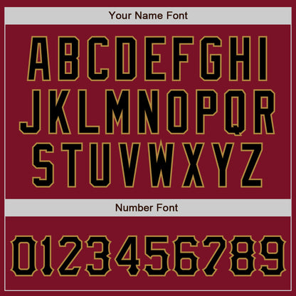 Custom Crimson Black-Old Gold Authentic Baseball Jersey