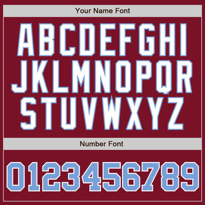 Custom Crimson White Pinstripe Light Blue-White Authentic Baseball Jersey
