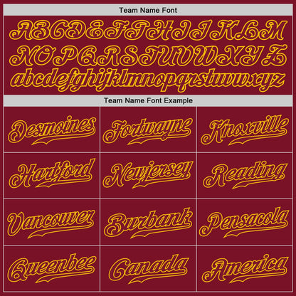Custom Crimson Crimson-Gold Authentic Baseball Jersey