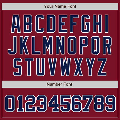 Custom Crimson Navy-White Authentic Baseball Jersey