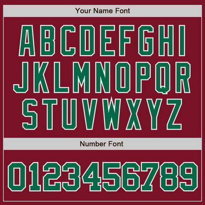 Custom Crimson Kelly Green-White Authentic Baseball Jersey