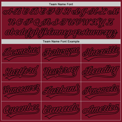 Custom Crimson Crimson-Black Authentic Baseball Jersey