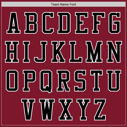 Custom Crimson Black-White Authentic Baseball Jersey