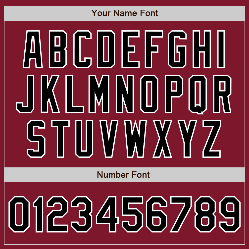 Custom Crimson Black-White Authentic Baseball Jersey