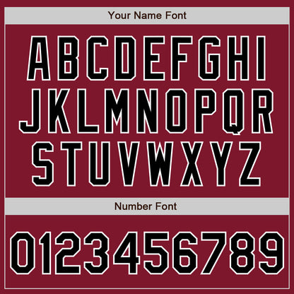 Custom Crimson Black-White Authentic Baseball Jersey
