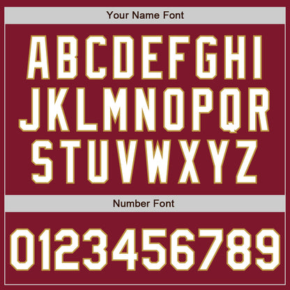 Custom Crimson White-Old Gold Authentic Baseball Jersey