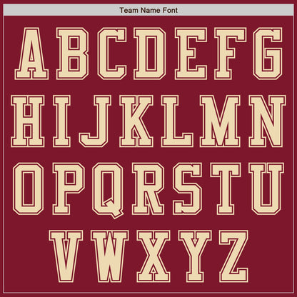 Custom Crimson Cream Authentic Baseball Jersey