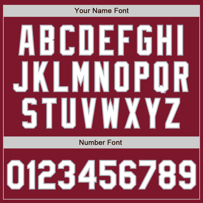 Custom Crimson White-Gray Authentic Baseball Jersey