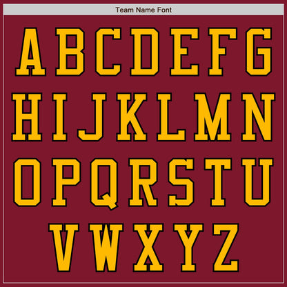 Custom Crimson Black-Gold Authentic Baseball Jersey