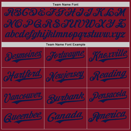 Custom Crimson Navy Authentic Baseball Jersey