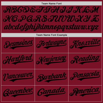 Custom Crimson Black Authentic Baseball Jersey