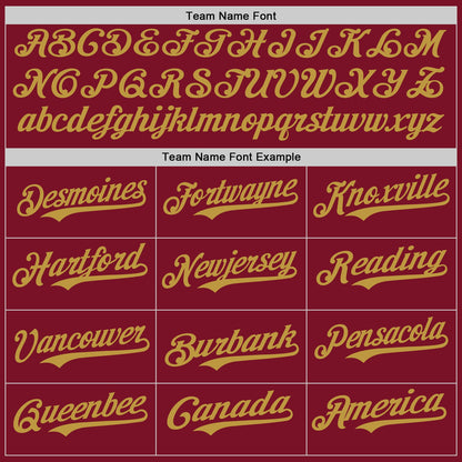 Custom Crimson Old Gold Authentic Baseball Jersey