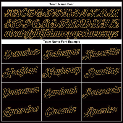 Custom Women's Black Black-Old Gold V-Neck Cropped Baseball Jersey
