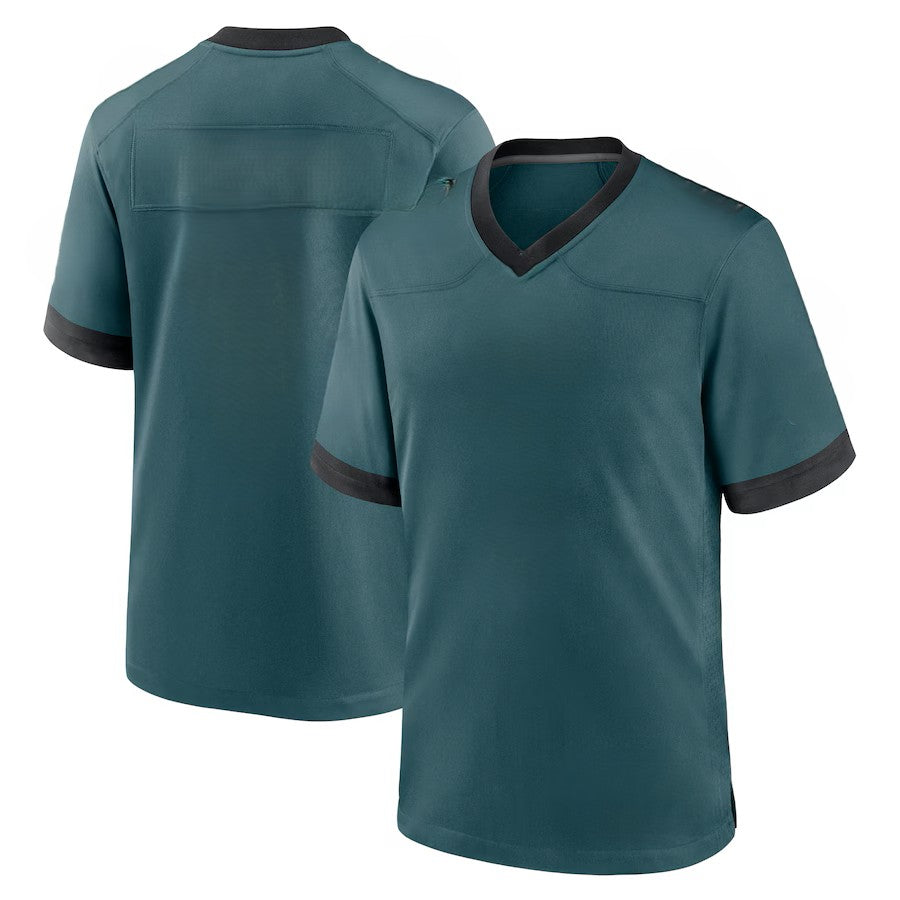 Custom Men's Eagles Green/Kelly Green/White/Black Exact Replica Football Jersey