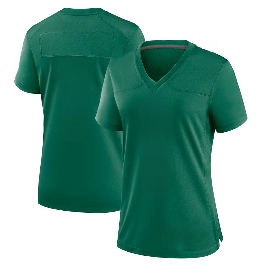 Custom Women's Eagles Green/Kelly Green/White/Black Exact Replica Football Jersey
