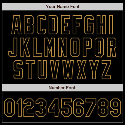 Custom Gray Black-Old Gold Authentic Gradient Fashion Baseball Jersey