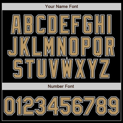 Custom Black Old Gold-White Authentic Gradient Fashion Baseball Jersey