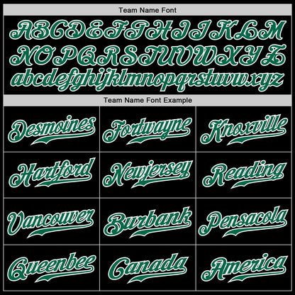Custom Black Kelly Green Pink-White Authentic Gradient Fashion Baseball Jersey