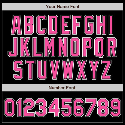 Custom Black Pink-White Authentic Gradient Fashion Baseball Jersey