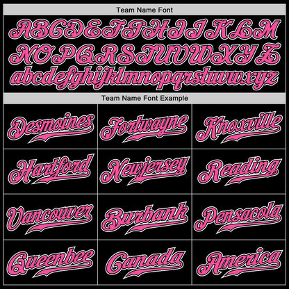Custom Black Pink-White Authentic Gradient Fashion Baseball Jersey