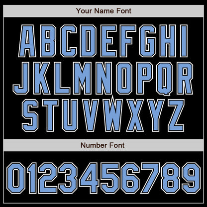 Custom Black Light Blue-White Authentic Gradient Fashion Baseball Jersey