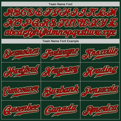 Custom Green Red-Cream Authentic Gradient Fashion Baseball Jersey