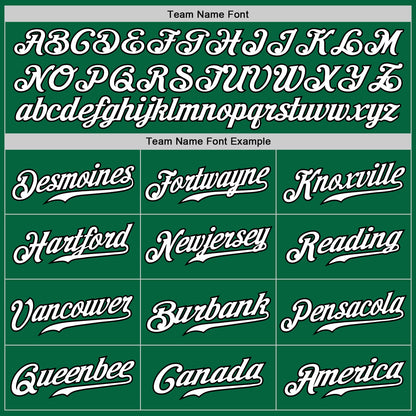Custom Kelly Green White-Black Authentic Fade Fashion Baseball Jersey