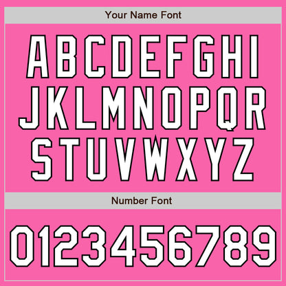 Custom Pink White-Black Authentic Fade Fashion Baseball Jersey