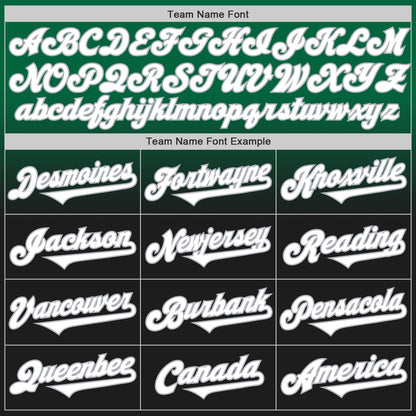 Custom Kelly Green Black-Gray Authentic Fade Fashion Baseball Jersey