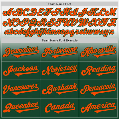 Custom White Orange-Green Authentic Fade Fashion Baseball Jersey