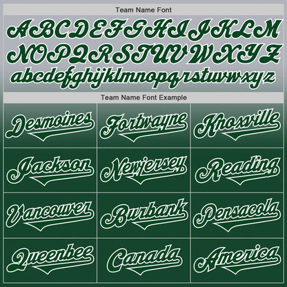 Custom Gray Green-White Authentic Fade Fashion Baseball Jersey