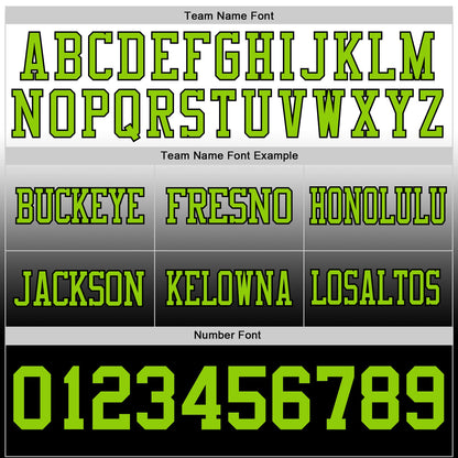 Custom White Neon Green-Black Mesh Authentic Fade Fashion Football Jersey