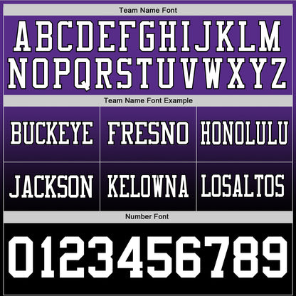 Custom Purple White-Black Mesh Authentic Fade Fashion Football Jersey