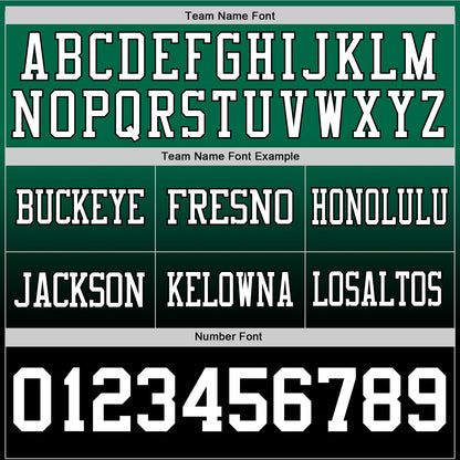 Custom Kelly Green White-Black Mesh Authentic Fade Fashion Football Jersey