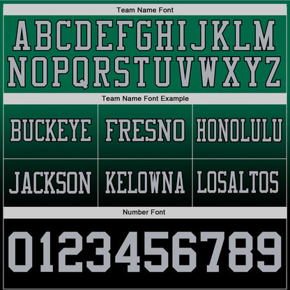 Custom Kelly Green Gray-Black Mesh Authentic Fade Fashion Football Jersey