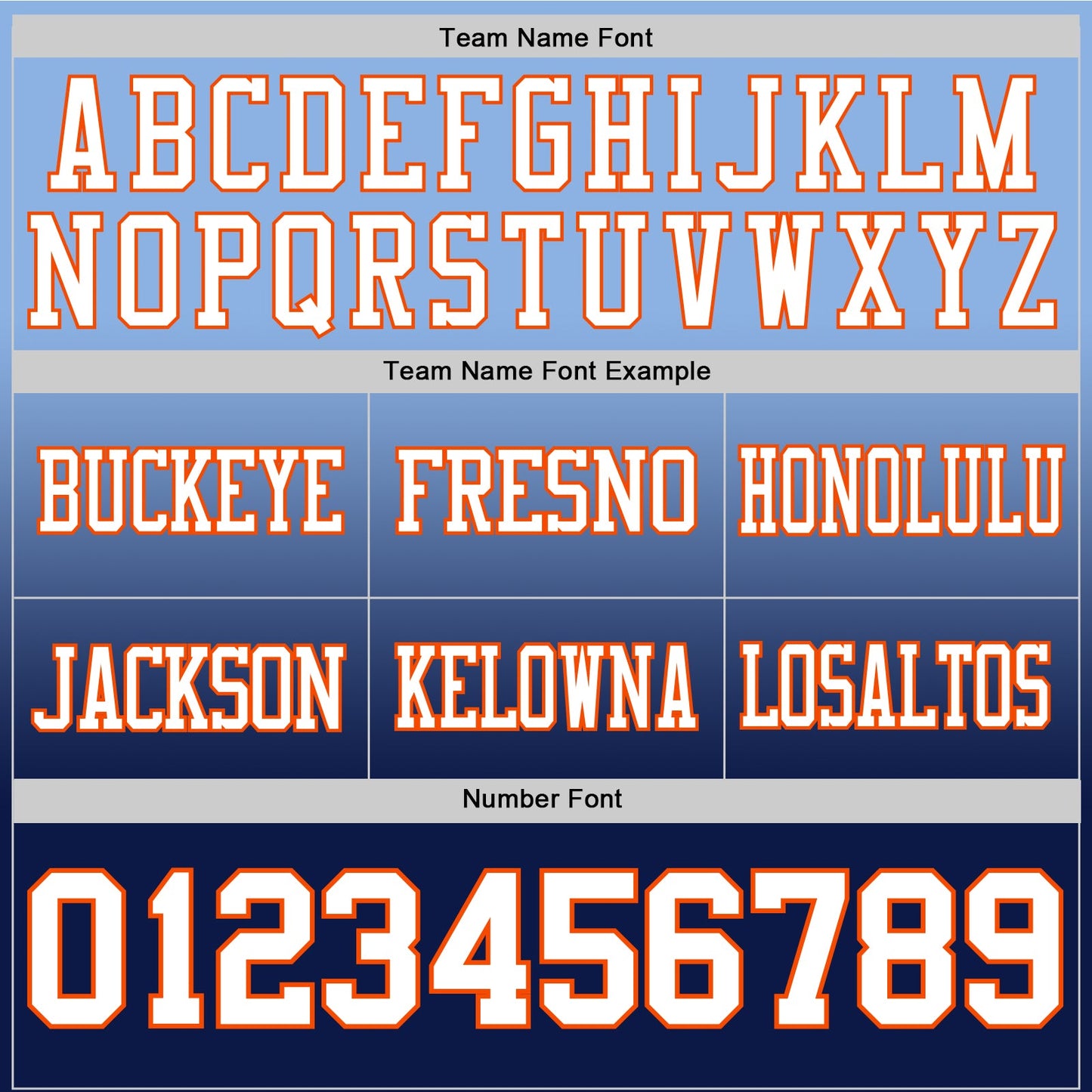 Custom Light Blue White Navy-Orange Mesh Authentic Fade Fashion Football Jersey