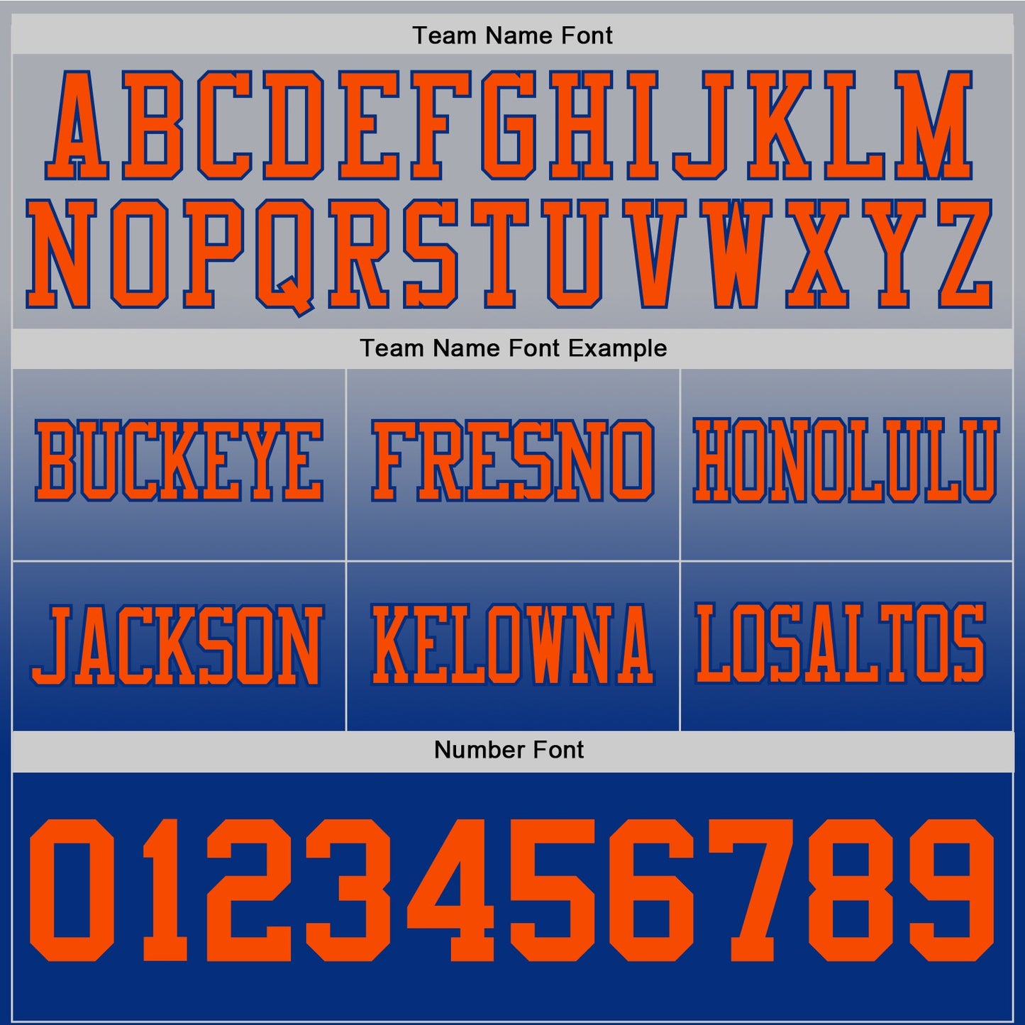 Custom Gray Orange-Royal Mesh Authentic Fade Fashion Football Jersey