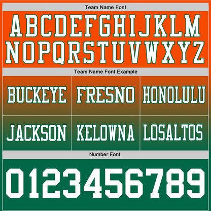 Custom Orange White-Kelly Green Mesh Authentic Fade Fashion Football Jersey