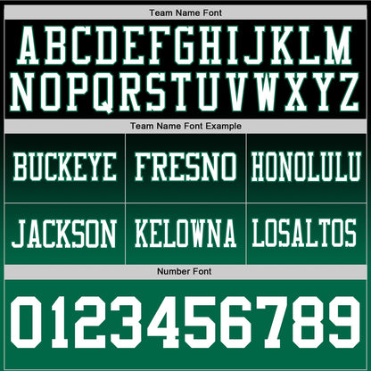 Custom Black White-Kelly Green Mesh Authentic Fade Fashion Football Jersey