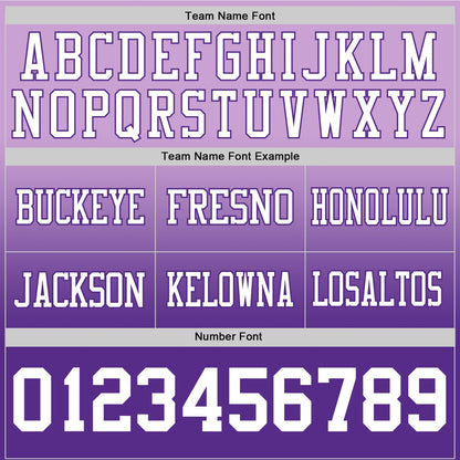 Custom Light Purple White-Purple Mesh Authentic Fade Fashion Football Jersey