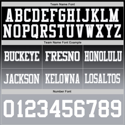 Custom Black White-Gray Mesh Authentic Fade Fashion Football Jersey